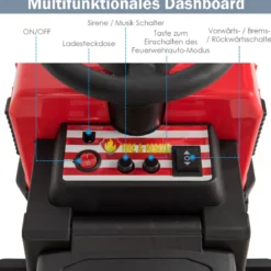Kinderauto Kinderfahrzeug Elektroauto Kinder Feuerwehrauto Elektrofahrzeug