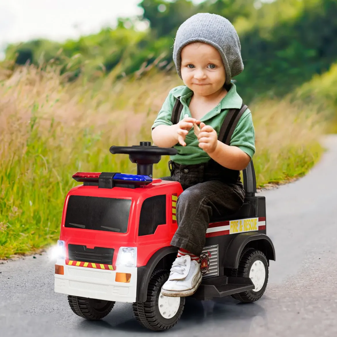 Kinderauto Kinderfahrzeug Elektroauto Kinder Feuerwehrauto Elektrofahrzeug