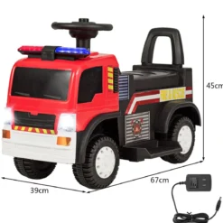 Kinderauto Kinderfahrzeug Elektroauto Kinder Feuerwehrauto Elektrofahrzeug