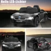 Kinderauto 12 V Batteriebetriebenes Elektroauto mit 2,4 G-Fernbedienung Schwarz