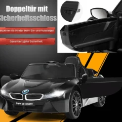 Kinderauto 12 V Batteriebetriebenes Elektroauto mit 2,4 G-Fernbedienung Schwarz