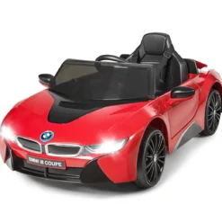 Kinderauto 12 V Batteriebetriebenes Elektroauto mit 2,4 G-Fernbedienung Rot