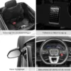Kinderauto 12 V 3 Gang Elektroauto mit 2,4G-Fernbedienung mit Hupe LED Schwarz