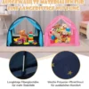 Kinderbett Prinzessin Prinzess Kinderspielhaus Kinderzelt mit Fenster & Tasche & Vorhang Blau