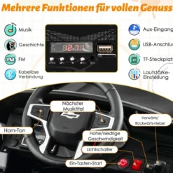 Kinder Chevrolet Elektroauto mit 2,4G Fernsteuerung & Federung & Lichtern & Musik Kinderauto