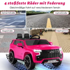 Kinder Chevrolet Elektroauto mit 2,4G Fernsteuerung & Federung & Lichtern & Musik Kinderauto