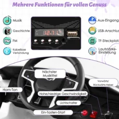 Kinder Chevrolet Elektroauto mit 2,4G Fernsteuerung & Federung & Lichtern & Musik Kinderauto