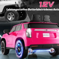 Kinder Chevrolet Elektroauto mit 2,4G Fernsteuerung & Federung & Lichtern & Musik Kinderauto