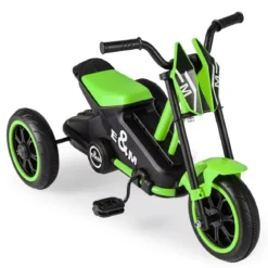 Kinder-Dreirad mit 3 Robusten Rädern & Fußpedalen Kinderfahrrad Kinderlaufrad Grün
