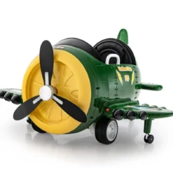 Kinder Elektroauto im Flugzeug-Look Elektroflugzeug Aufsitz mit Fernsteuerung 124 x 100 x 62 cm
