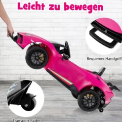 Kinder Elektroauto Lamborghini 12V Kinderauto Elektrisch mit Fernbedienung Schwarz/Rosa/Gelb