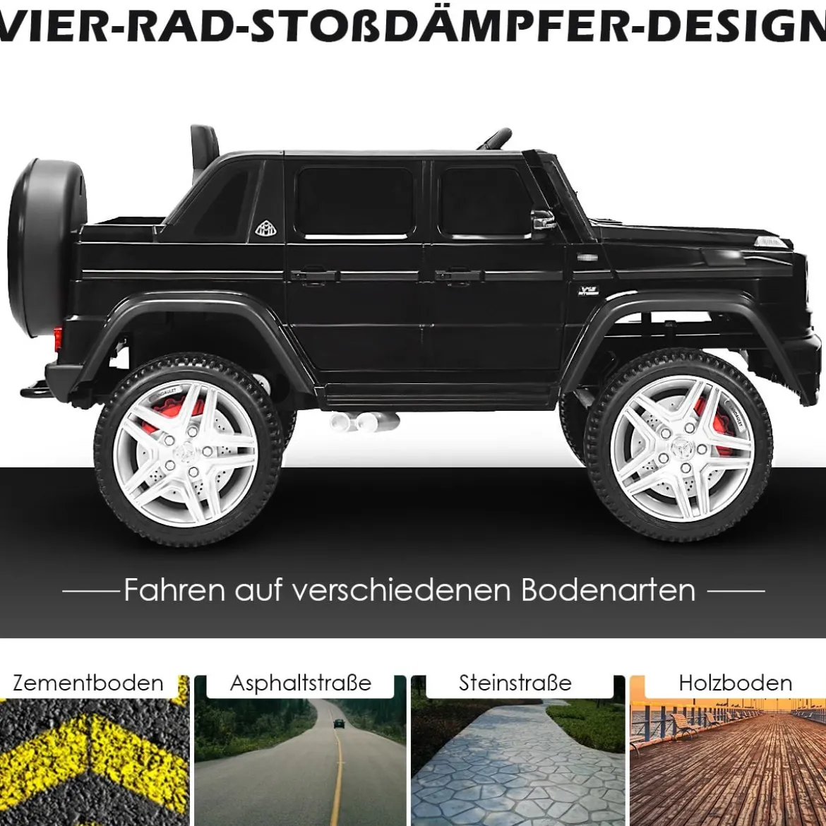 Kinder Elektroauto mit Fernbedienung Lizenzierter Mercedes-Benz Maybach Batteriebetriebener Jeep