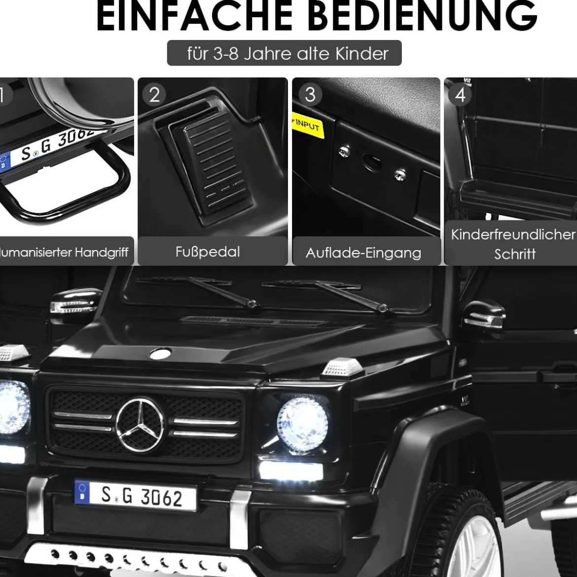 Kinder Elektroauto mit Fernbedienung Lizenzierter Mercedes-Benz Maybach Batteriebetriebener Jeep