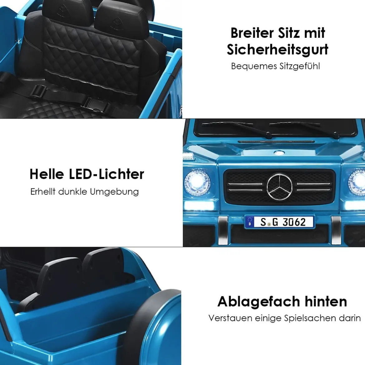 Kinder Elektroauto mit Fernbedienung Lizenzierter Mercedes-Benz Maybach Batteriebetriebener Jeep