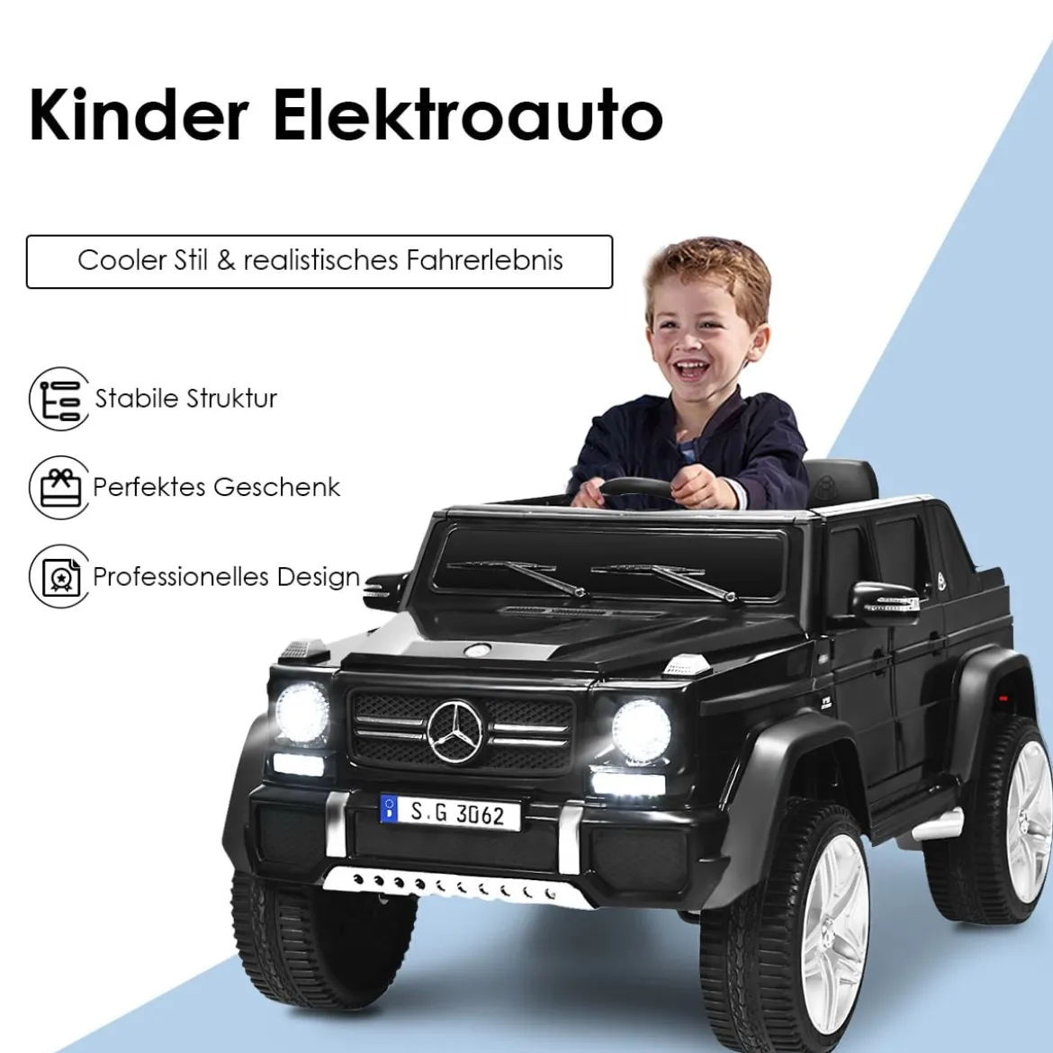 Kinder Elektroauto mit Fernbedienung Lizenzierter Mercedes-Benz Maybach Batteriebetriebener Jeep