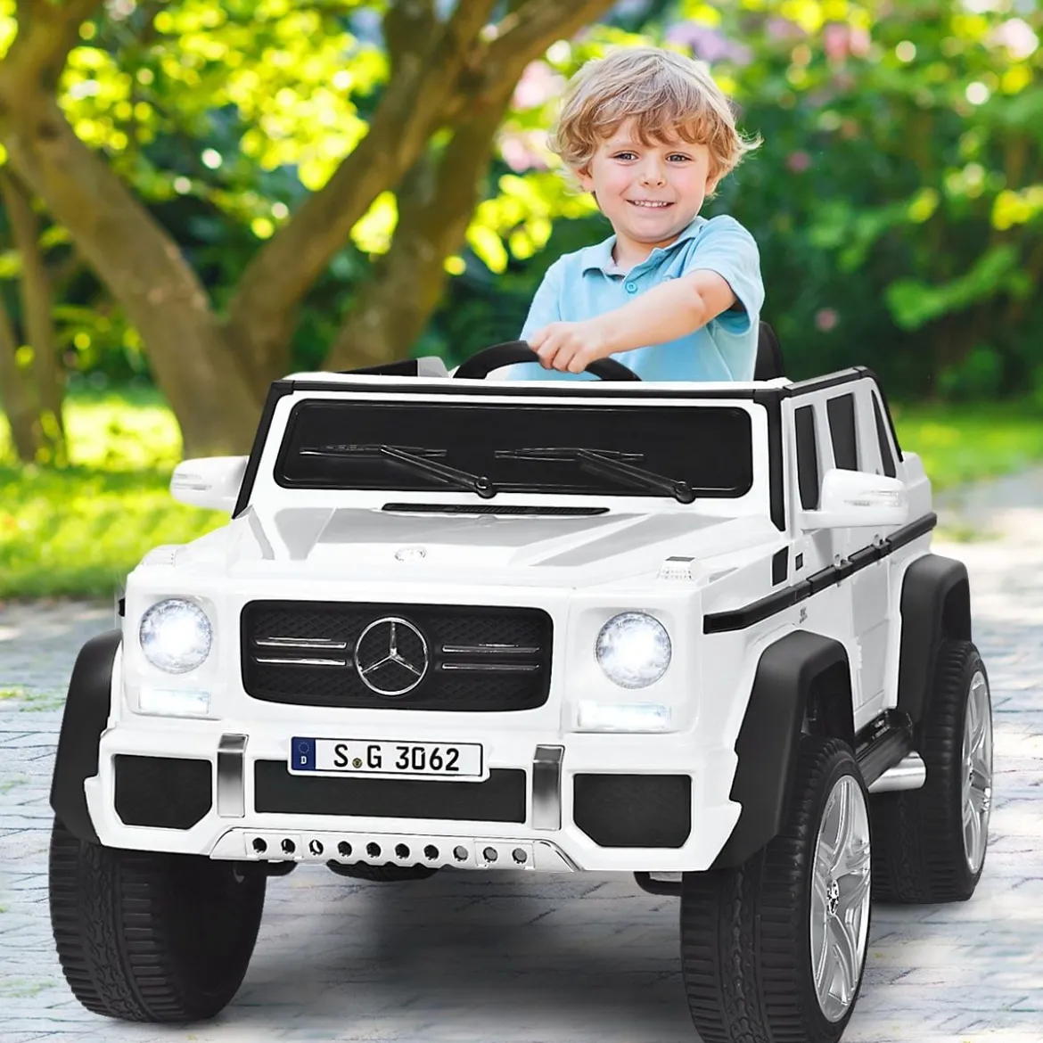 Kinder Elektroauto mit Fernbedienung Lizenzierter Mercedes-Benz Maybach Batteriebetriebener Jeep