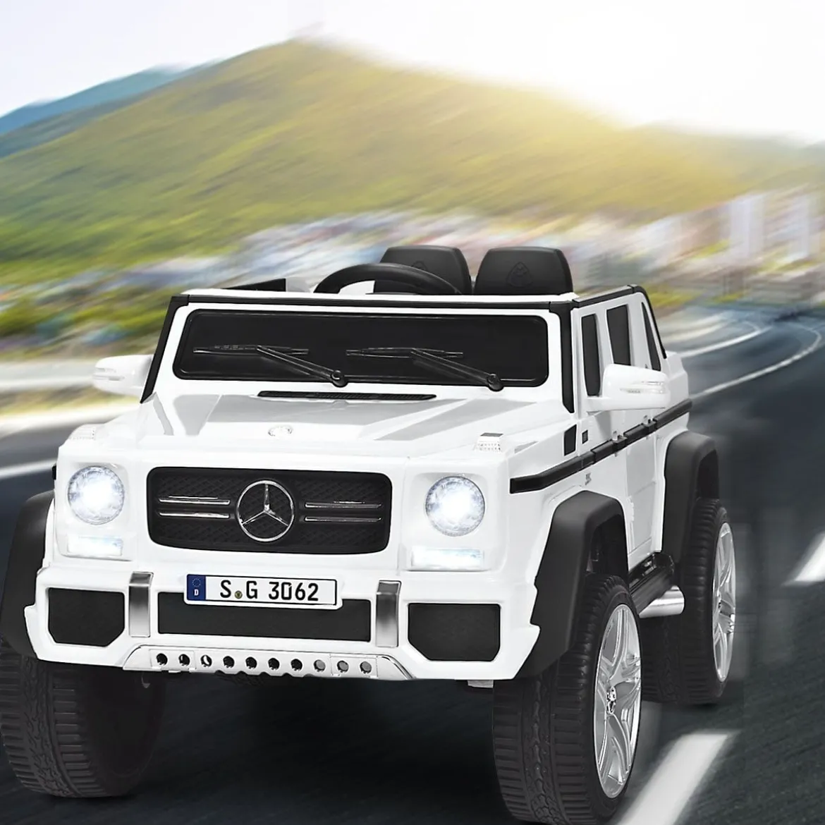 Kinder Elektroauto mit Fernbedienung Lizenzierter Mercedes-Benz Maybach Batteriebetriebener Jeep