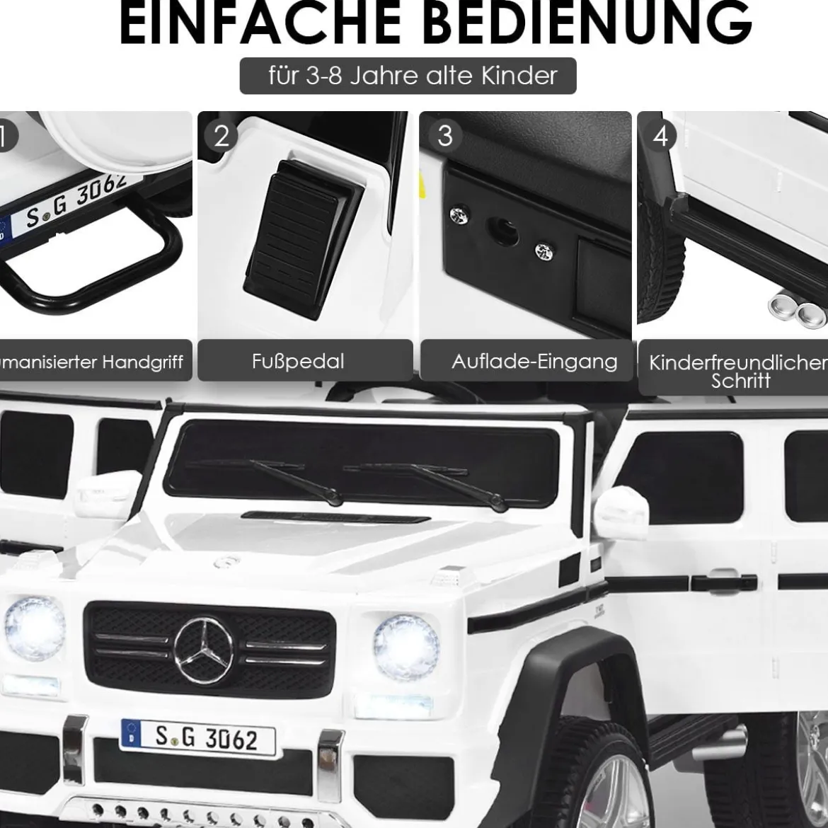 Kinder Elektroauto mit Fernbedienung Lizenzierter Mercedes-Benz Maybach Batteriebetriebener Jeep
