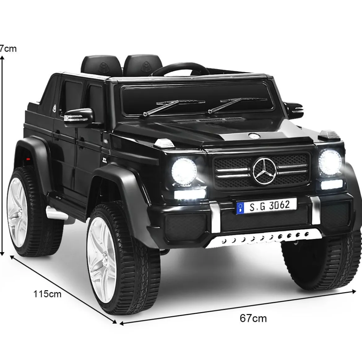 Kinder Elektroauto mit Fernbedienung Lizenzierter Mercedes-Benz Maybach Batteriebetriebener Jeep