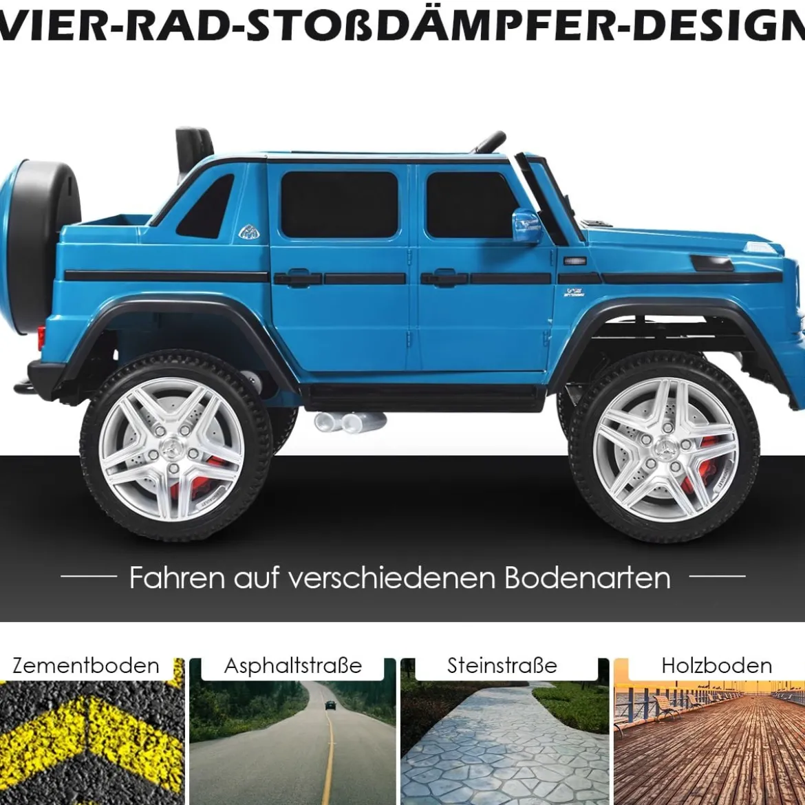 Kinder Elektroauto mit Fernbedienung Lizenzierter Mercedes-Benz Maybach Batteriebetriebener Jeep