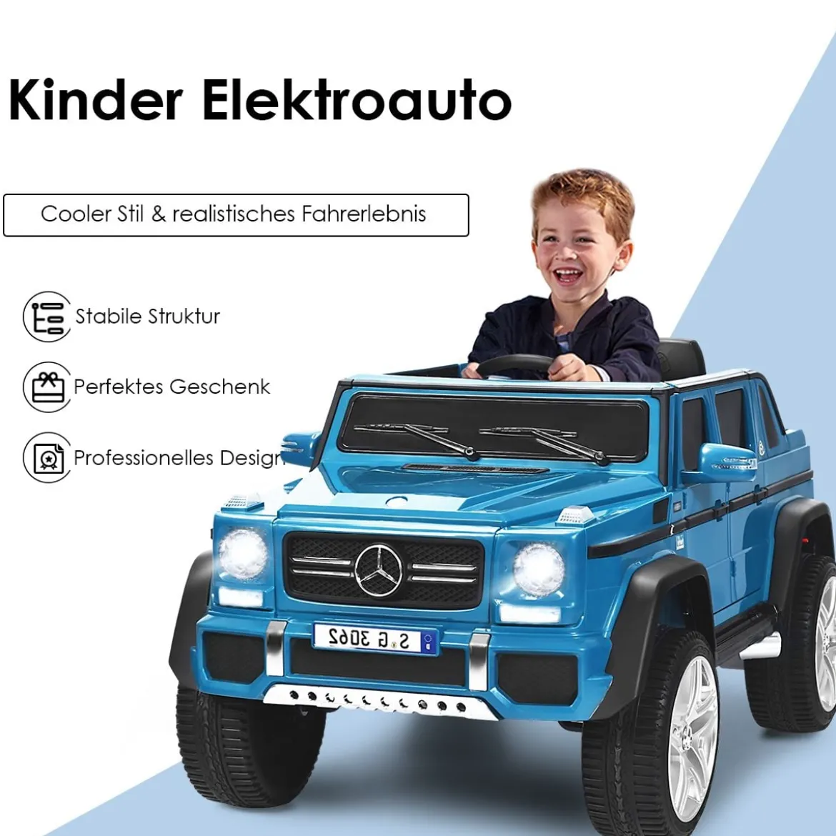 Kinder Elektroauto mit Fernbedienung Lizenzierter Mercedes-Benz Maybach Batteriebetriebener Jeep
