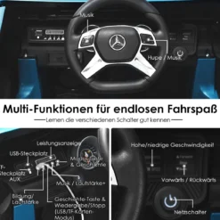 Kinder Elektroauto mit Fernbedienung Lizenzierter Mercedes-Benz Maybach Batteriebetriebener Jeep