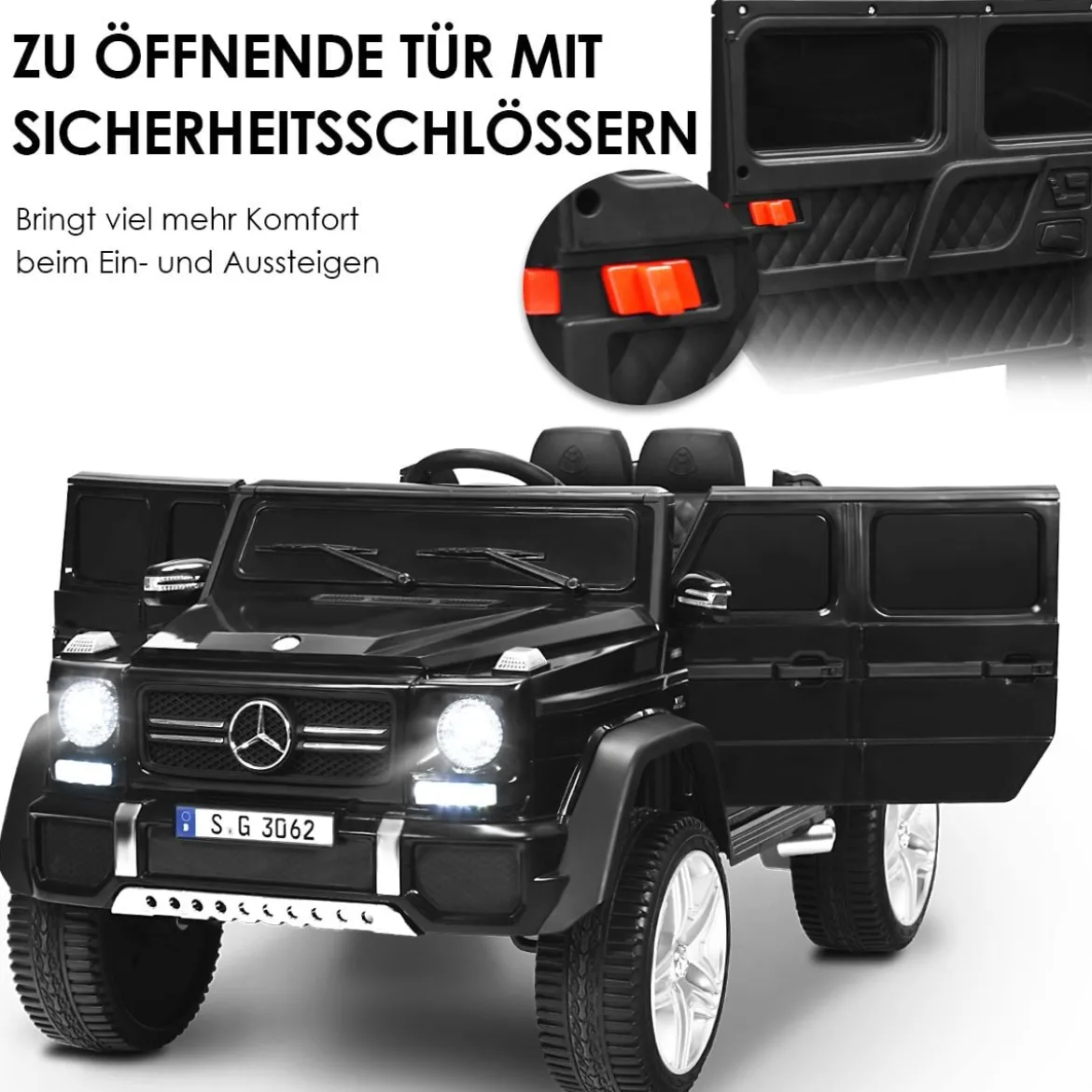 Kinder Elektroauto mit Fernbedienung Lizenzierter Mercedes-Benz Maybach Batteriebetriebener Jeep