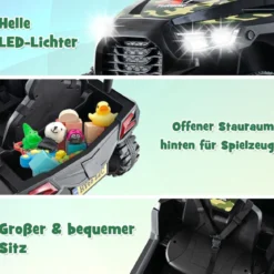 Kinder Elektroauto mit 2,4G Fernsteuerung 24V Elektrofahrzeuge UTV für Kinder ab 3 Jahre
