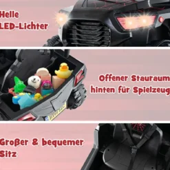 Kinder Elektroauto mit 2,4G Fernsteuerung 24V Elektrofahrzeuge UTV für Kinder ab 3 Jahre