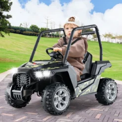 Kinder Elektroauto mit 2,4G Fernsteuerung 24V Elektrofahrzeuge UTV für Kinder ab 3 Jahre