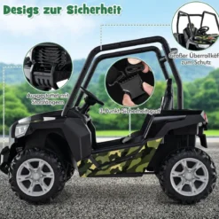 Kinder Elektroauto mit 2,4G Fernsteuerung 24V Elektrofahrzeuge UTV für Kinder ab 3 Jahre