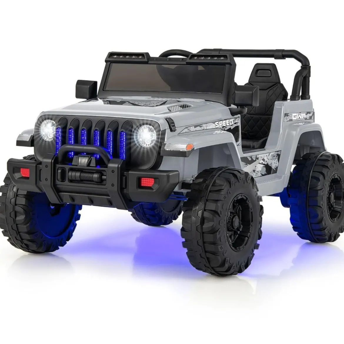 Kinder Elektroauto mit 2,4G-Fernbedienung & MP3 & Hupe 12V Elektro Kinderauto Grau