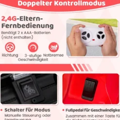 Kinder Elektroauto mit 2,4G Fernbedienung & USB & Licht & Musik 12V Kinderauto Jeep Auto