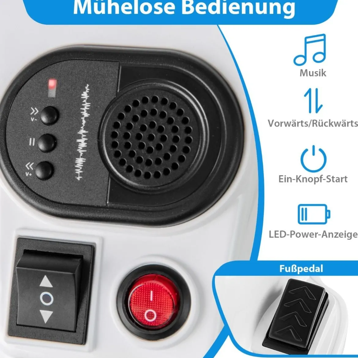 Kinder Elektro Motorrad mit Musik & LED & Stützrädern Elektromotorrad für Kinder ab 3 Jahren