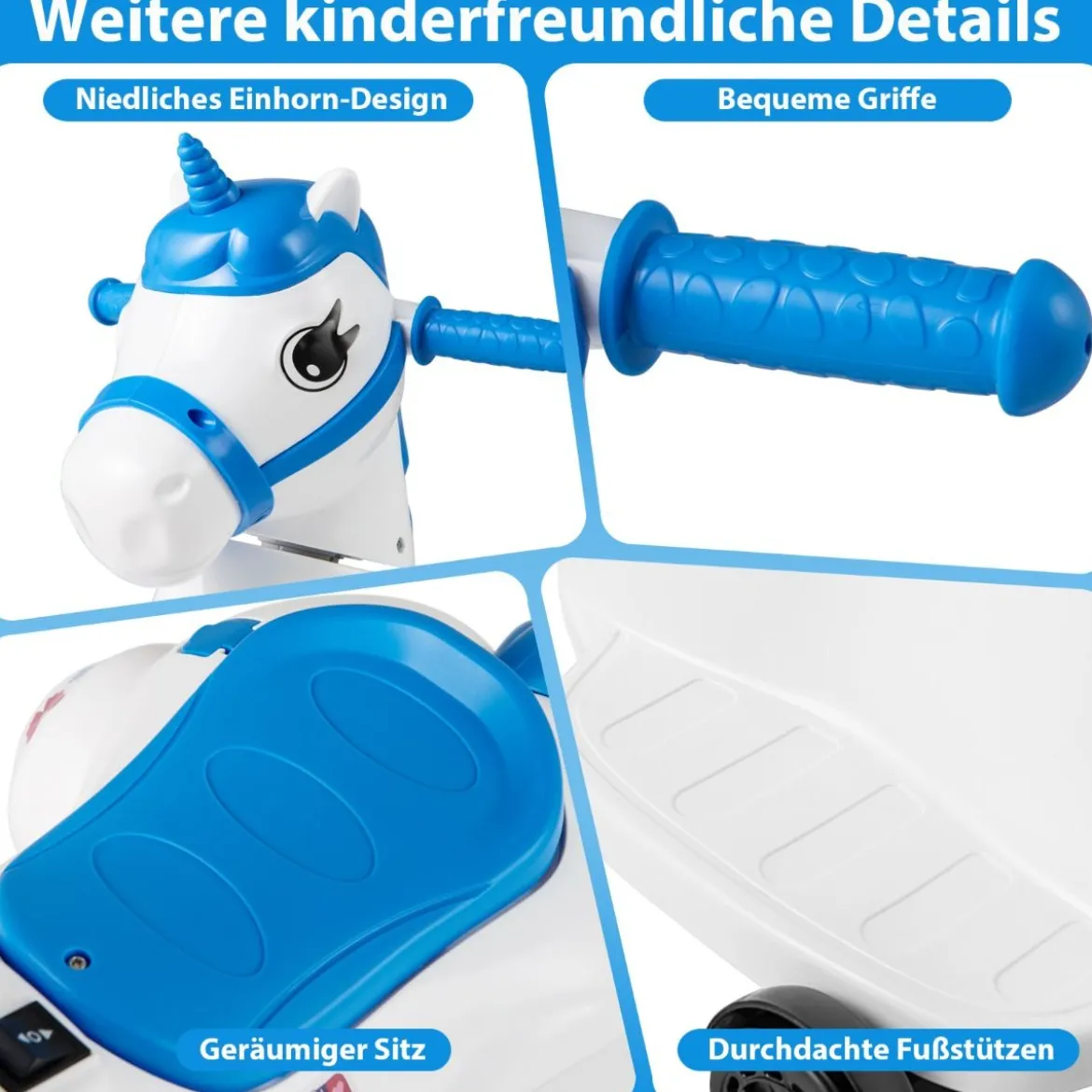 Kinder Elektro Motorrad mit Musik & LED & Stützrädern Elektromotorrad für Kinder ab 3 Jahren