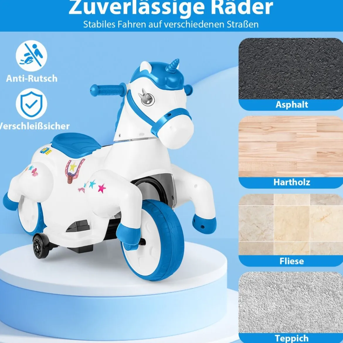 Kinder Elektro Motorrad mit Musik & LED & Stützrädern Elektromotorrad für Kinder ab 3 Jahren