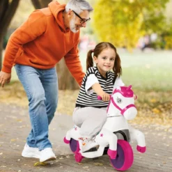 Kinder Elektro Motorrad mit Musik & LED & Stützrädern Elektromotorrad für Kinder ab 3 Jahren