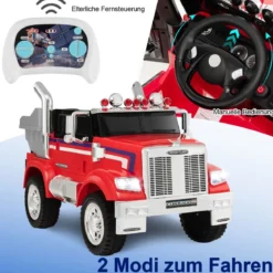 Kinder-Elektro-Traktor Optimus Prime Muldenkipper für Kinder 106,5 x 63,5 x 70 cm Rot