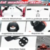 Kinder Gokart Tretauto mit Verstellbarem Sitz & Rücklehne Go Kart mit Pedal Vor- & Rückwärtsgang Weiß