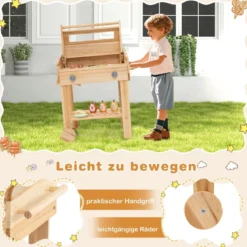 Kinder Grill-Spielset mit Spiel-Lebensmitteln & Grill-Werkzeugen & Zubehör Küchen Set