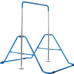 Kinder Gymnastikstange Höhenverstellbar Reckstange 90-130 cm Faltbare Turnstange Blau