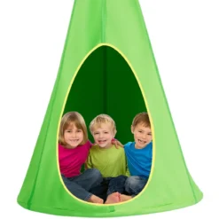 Kinder Hängehöhle Hängesessel Hängezelt Hängehöhle Hängesessel Kinder Fly Schaukel 80x80x140cm Grün