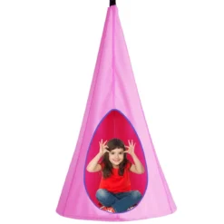 Kinder Hängehöhle Hängesessel Kinder Pod Hängesessel Hängezelt Hängehöhle Hängesessel 80x80x140cm Rosa