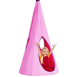 Kinder Hängehöhle Hängesessel Kinder Pod Hängesessel Hängezelt Hängehöhle Hängesessel 80x80x140cm Rosa