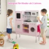 Kinderküche aus Holz mit 16 Spielzubehör für Kinder ab 3 J. 83 x 29 x 103 cm Rosa
