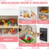 Kinderküche mit Eismaschine & Dunstabzugshaube & Tafel Spielküche Holzküche Weiß