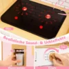 Kinderküche mit Rattantüren & Licht & Sound & Kühlschrank Spielküche Spielzeugküche Rosa