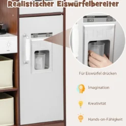 Kinderküchen-Spielset moderne Spielzeugküche mit attraktiven Lichtern Kaffee