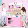 Kinderküchenspielzeug Spielküche für Kleinkind Rollenspiel Kinderküche 57 x 28 x 95,5 cm Rosa