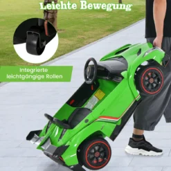 Kinder Lamborghini Elektroauto mit Fernbedienung & LED Scheinwerfer & Hupe & Musik Kinderfahrzeug